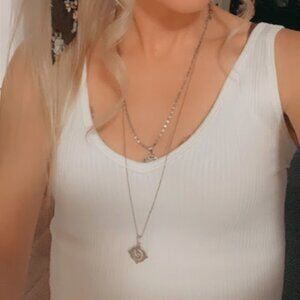 White Cropped Tank Top